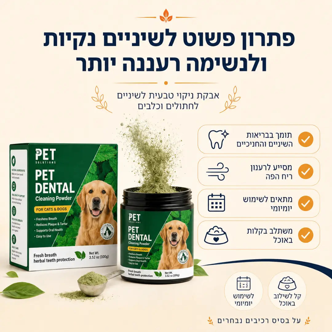 אבקה דנטלית להגיינת הפה וחיזוק השיניים