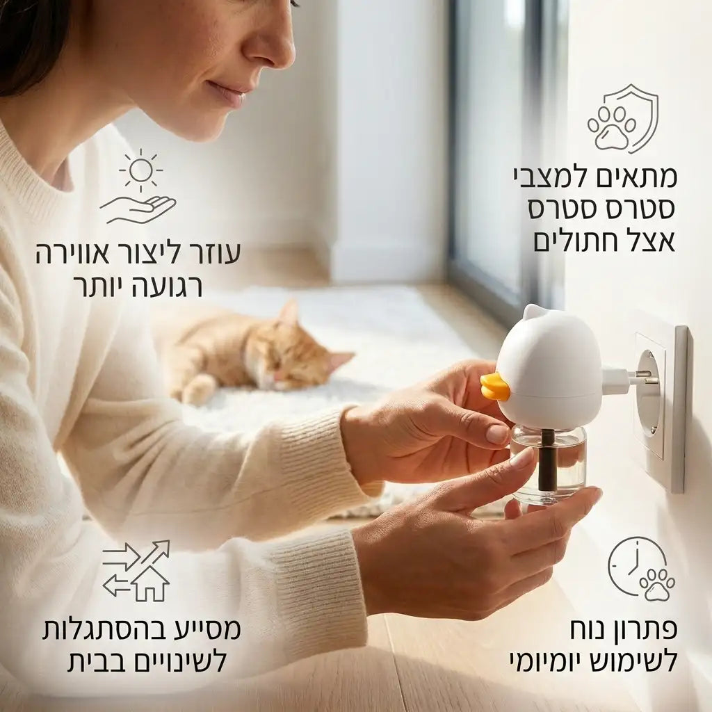 מפיץ פרומונים מרגיע לחתולים